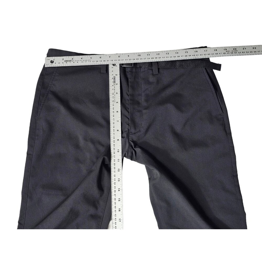 MUJI Womens Pants Size Medium Elastic Belt Buckle Black